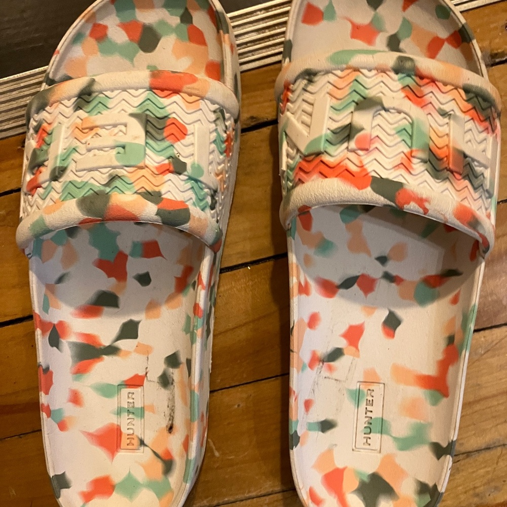 Hunter Original Women's Bloom Algae Marble Lightweight Molded Slide